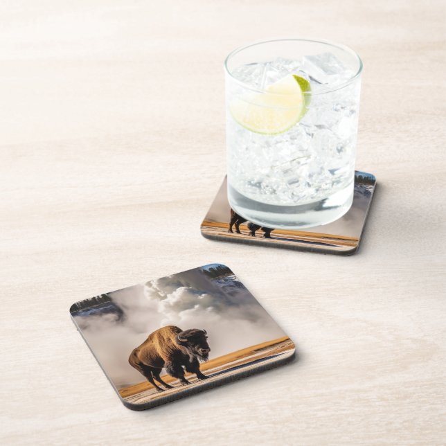 Yellowstone Buffalo Coaster Set (Right Side)