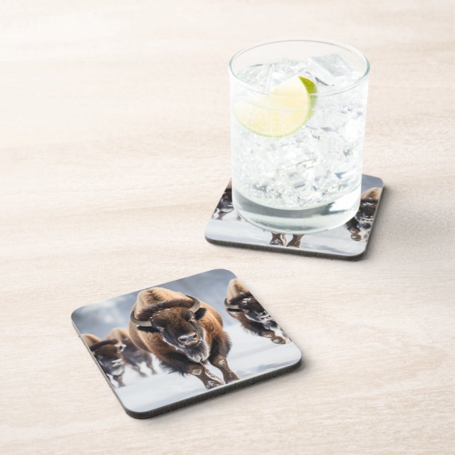 Yellowstone Buffalo Coaster Set (Right Side)