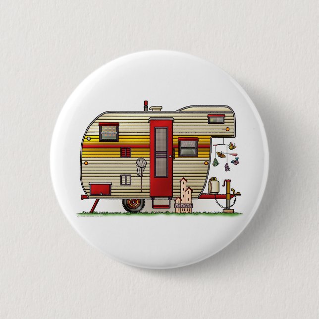Yellowstone Camper Trailer 2 Inch Round Button (Front)
