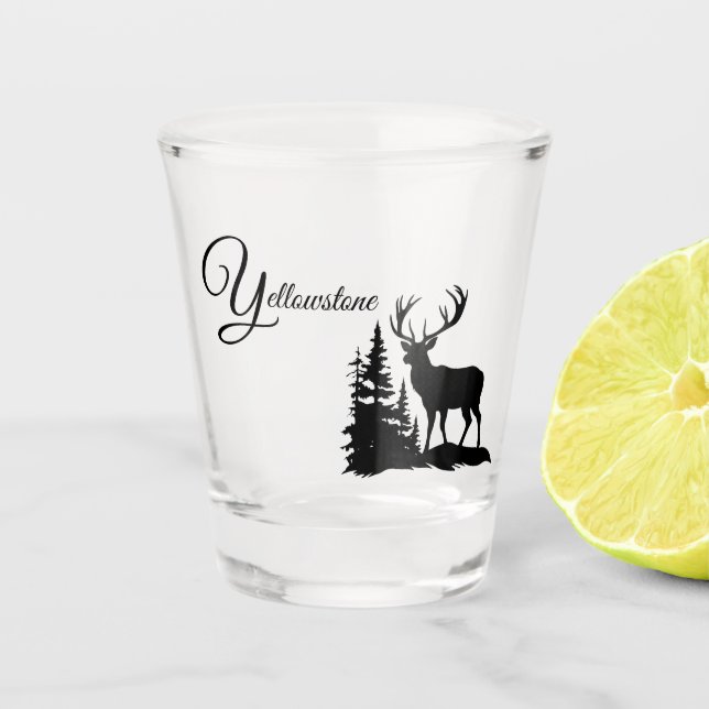 Yellowstone Elk Shot Glass (Front)