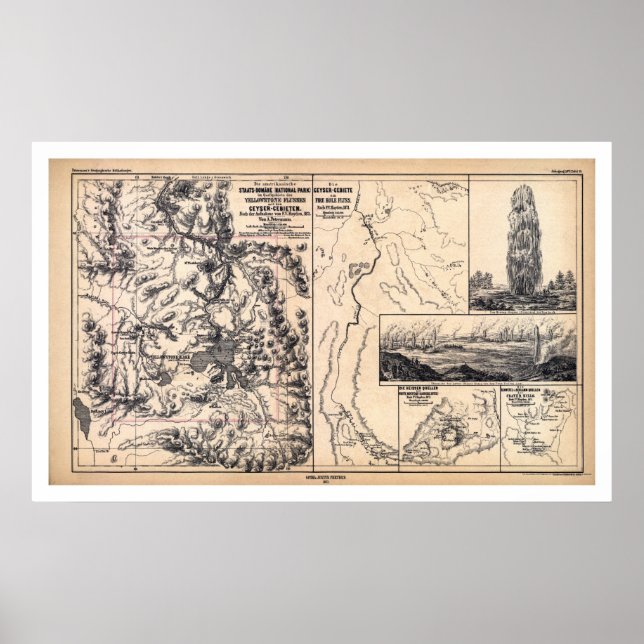 Yellowstone En Allemand Poster 1871 (Devant)