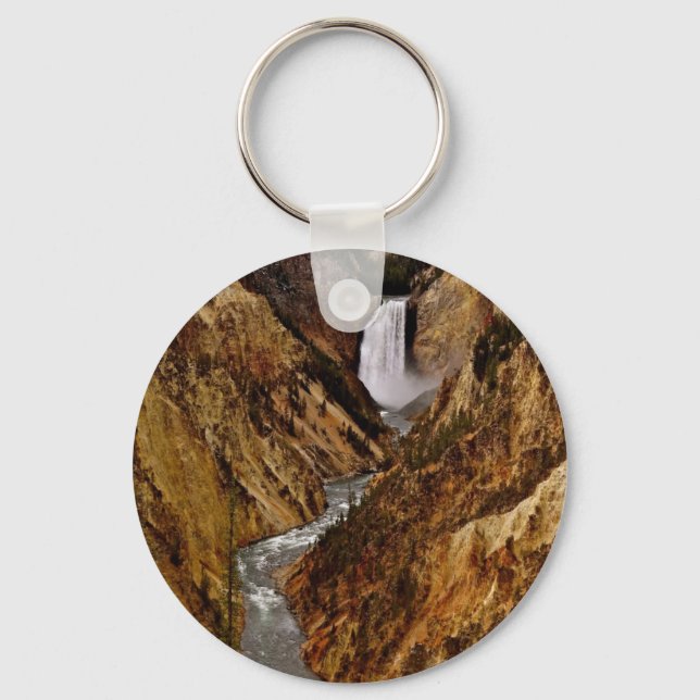 YELLOWSTONE FALL IN YELLOWSTONE NATIONAL PARK KEYCHAIN (Front)