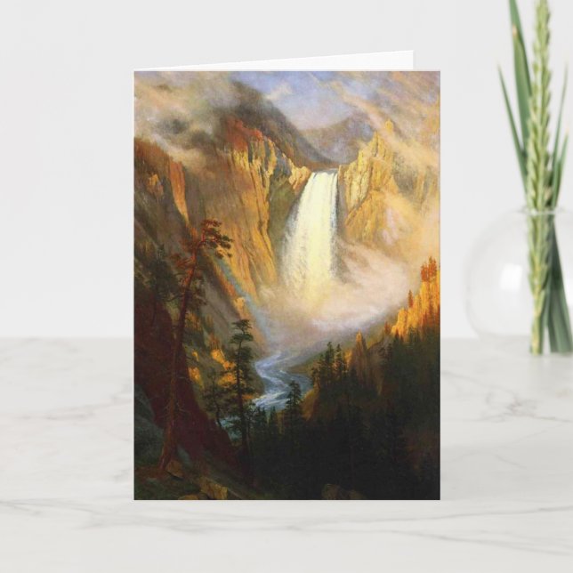 Yellowstone Falls Greeting Card Greeting Card (Front)