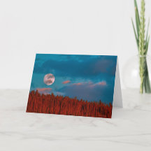 Yellowstone Full Moon Thank You Card