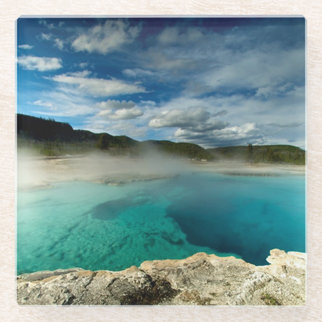 Yellowstone Glass Coaster (Front)