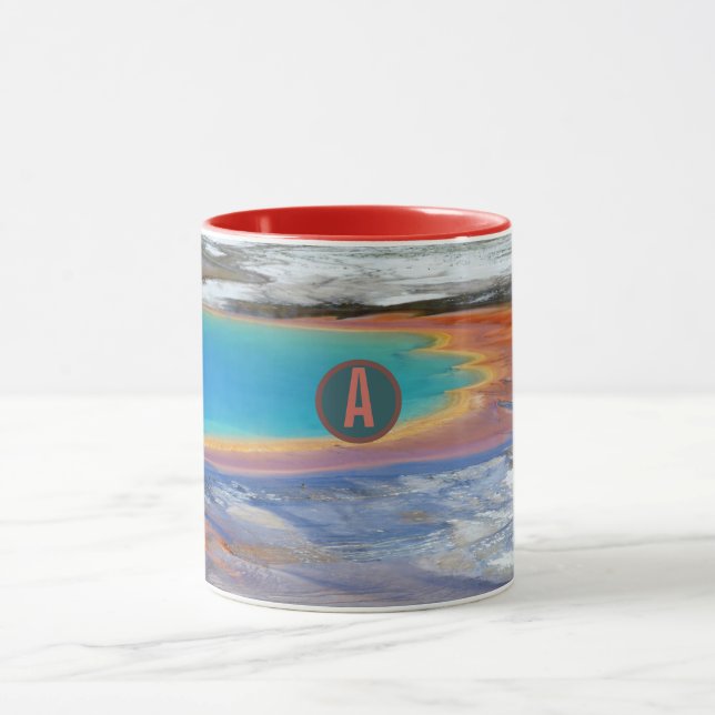 Yellowstone Grand Prismatic Hot Spring - Customize Mug (Center)