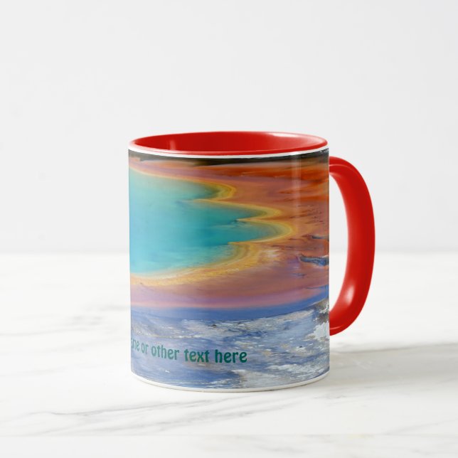 Yellowstone Grand Prismatic Hot Spring - Customize Mug (Front Right)