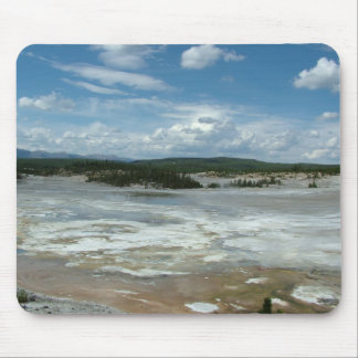 Yellowstone hot land, geyser mouse pad