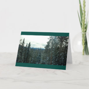 Yellowstone in Winter Christmas or Holidays card