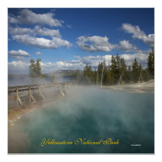 Yellowstone Lake Thumb Geyser Poster