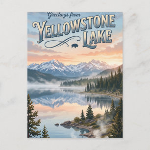 Yellowstone Lake USA Postcard