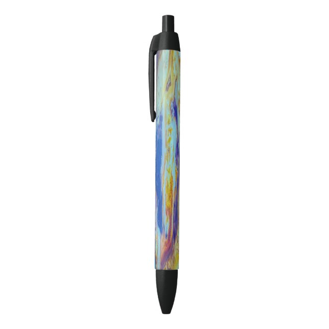 Yellowstone Lava Pool Swirls  Black Ink Pen (Top (Vertical))