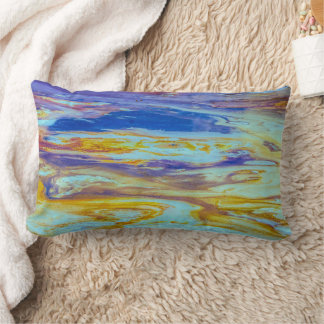 Yellowstone Lava Pool Swirls Lumbar Pillow