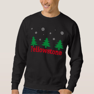 Yellowstone Lodge Winter Scene Sweatshirt-Mens Sweatshirt