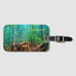Yellowstone Luggage Tag-Bear Luggage Tag