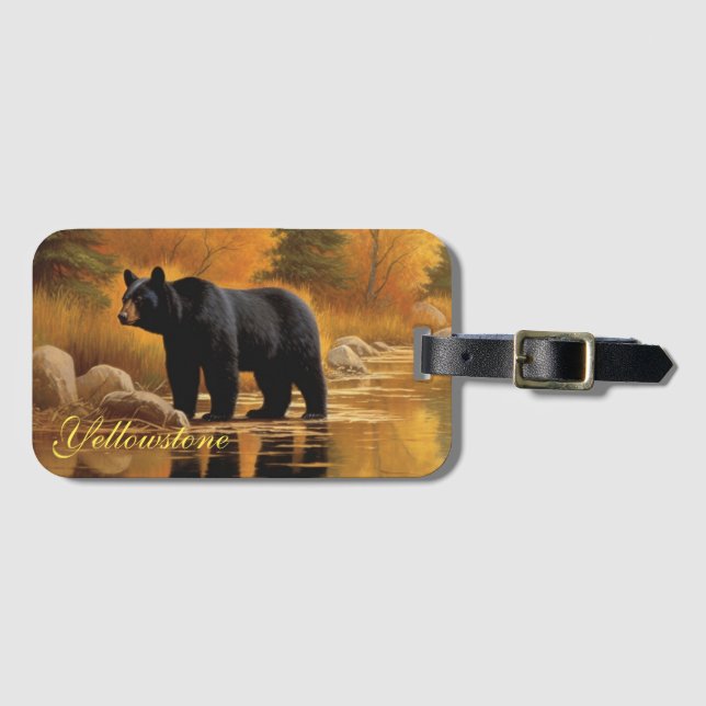 Yellowstone Luggage Tag-Bear Tag (Front Horizontal)