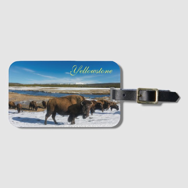 Yellowstone Luggage Tag-Buffalo Tag (Front Horizontal)