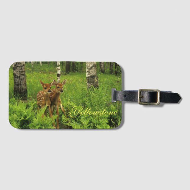 Yellowstone Luggage Tag-Fawn's Tag (Front Horizontal)