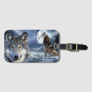 Yellowstone Luggage Tag-Wolf Luggage Tag