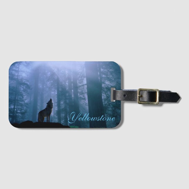 Yellowstone Luggage Tag-Wolf Tag (Front Horizontal)