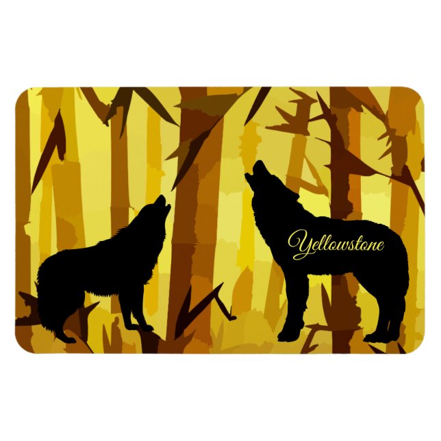 Yellowstone Magnet-Wolf Magnet (Horizontal)