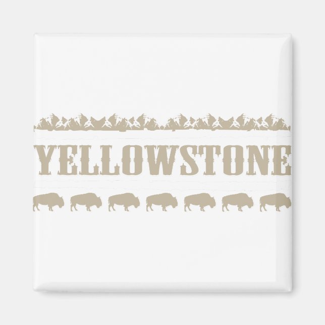 Yellowstone Montana Buffalo Magnet (Front)