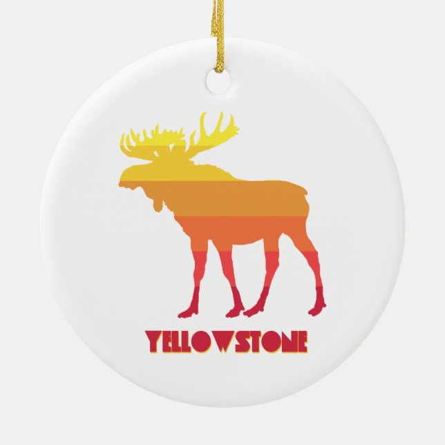 Yellowstone Moose Ceramic Ornament (Back)