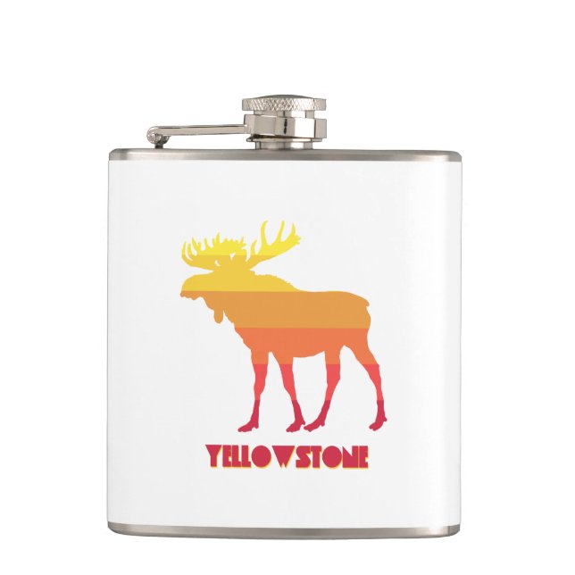 Yellowstone Moose Hip Flask (Front)