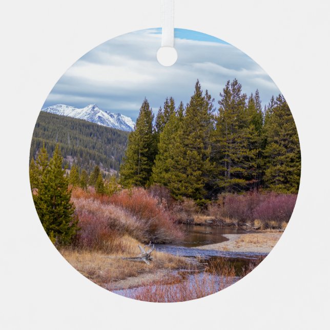 Yellowstone Mountains Ornament (Front)