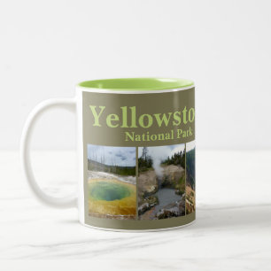 Yellowstone N.P. Collage Two-Tone Coffee Mug