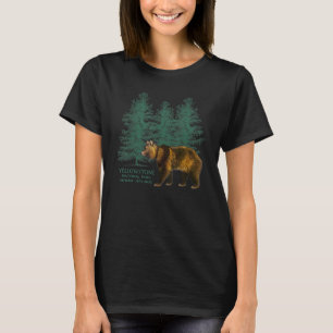 Yellowstone National Park 150 Years Bear Trees Sou T-Shirt