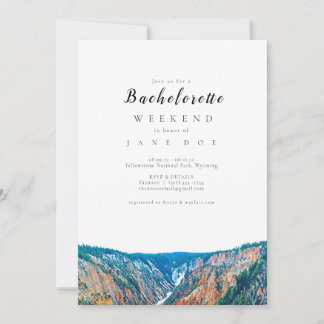Yellowstone National Park Bachelorette Party Invitation