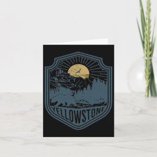 Yellowstone National Park Bear Nature Hiking Outdo Card