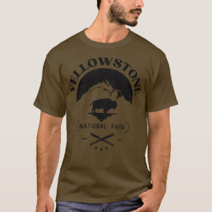 Yellowstone National Park Bison Camping Hiking T-Shirt