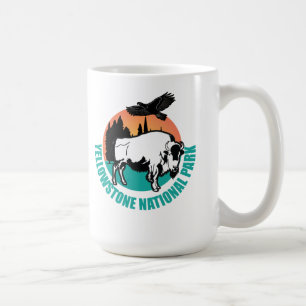 Yellowstone national park bison coffee mug