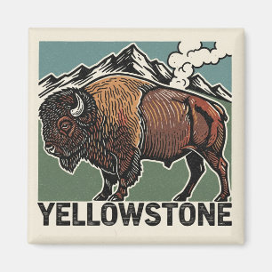 Yellowstone National Park bison Magnet
