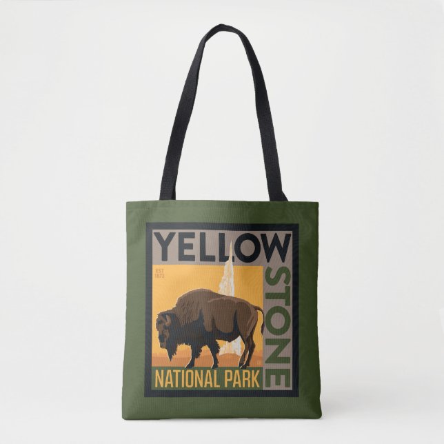 Yellowstone National Park | Buffalo Tote Bag (Front)