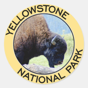 Yellowstone National Park Classic Round Sticker