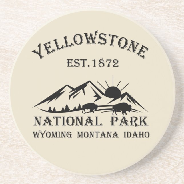 Yellowstone national park coaster (Front)