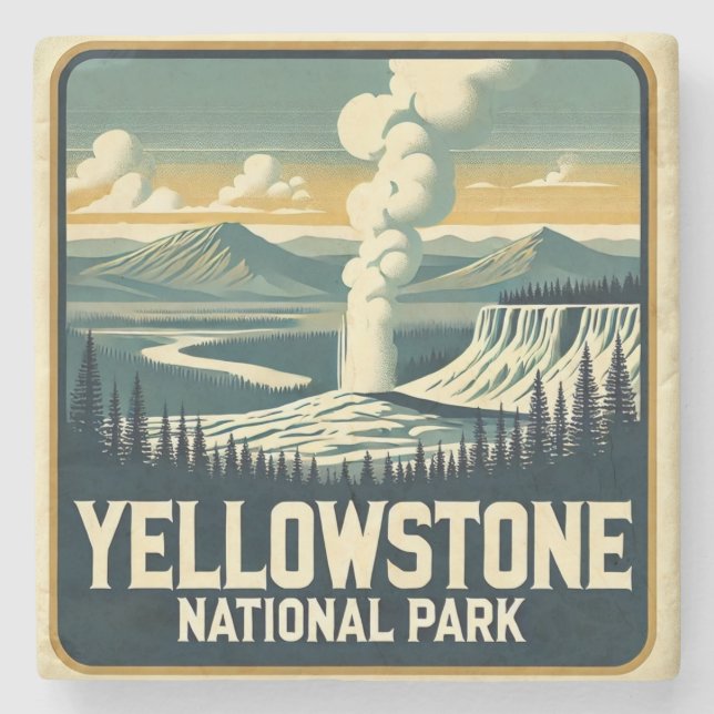 Yellowstone National Park Coaster (Front)