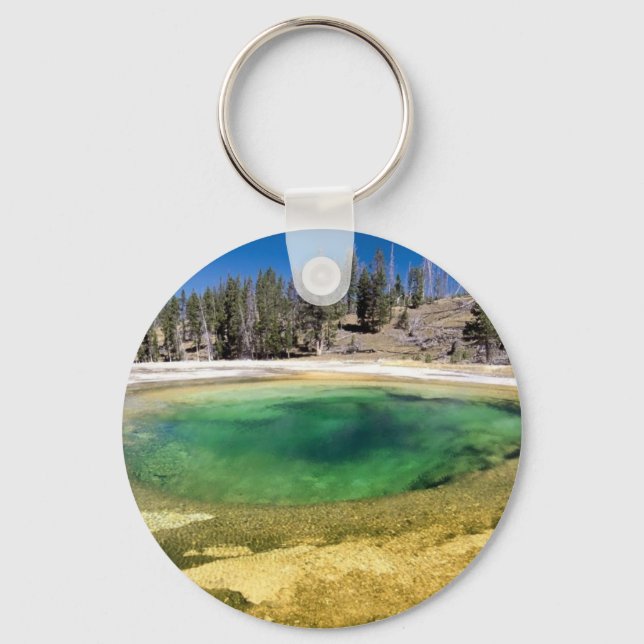 Yellowstone National Park Customizable Gifts Keychain (Front)