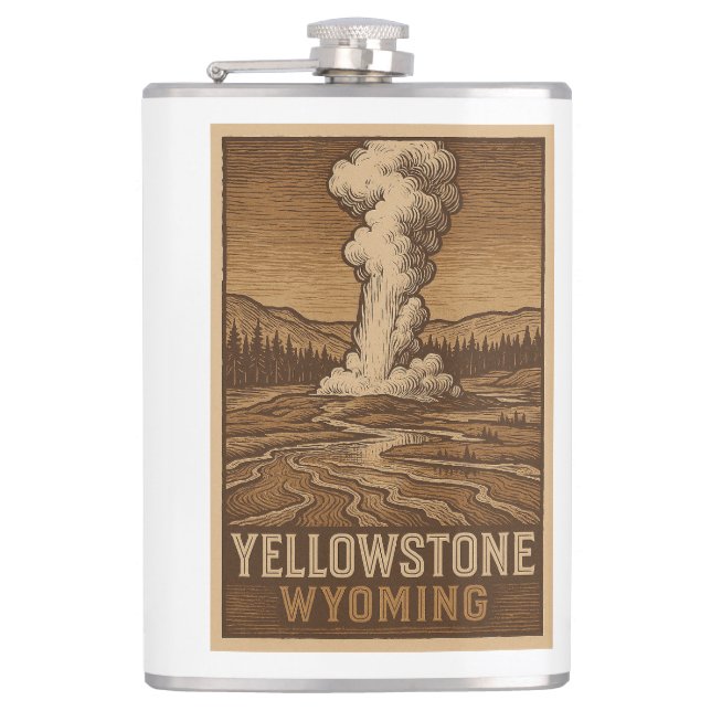 Yellowstone National Park Flask (Front)