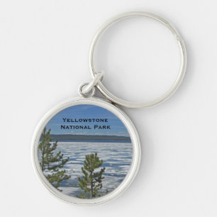 Yellowstone National Park Frozen Lake Photo Nature Keychain