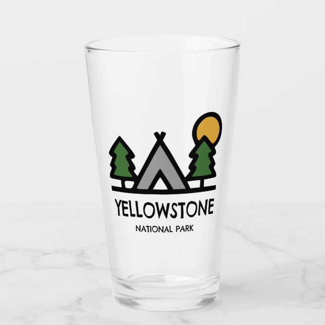 Yellowstone National Park Glass (Front)