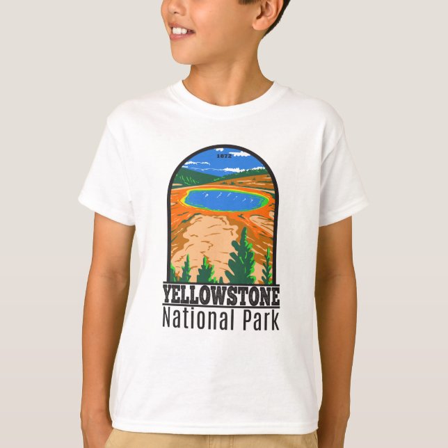 Yellowstone National Park Grand Prismatic Spring T T-Shirt (Front)