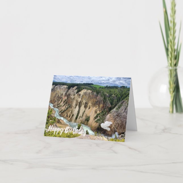 Yellowstone National Park Happy Birthday Card (Front)