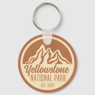 Yellowstone National Park Hiking Camping  Keychain