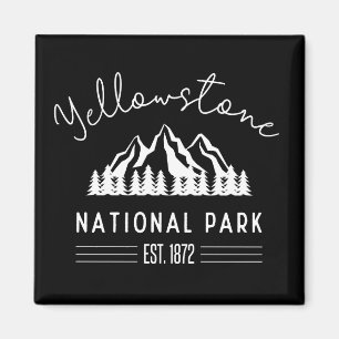 Yellowstone National Park Hiking Camping Magnet