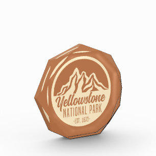 Yellowstone National Park Hiking Camping Photo Block