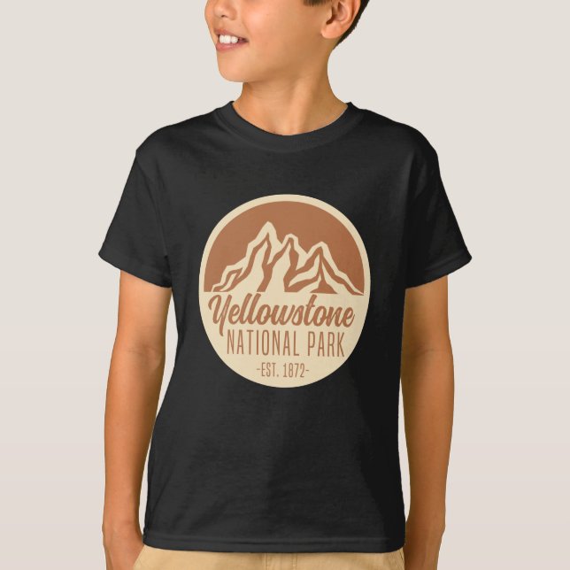 Yellowstone National Park Hiking Camping T-Shirt (Front)